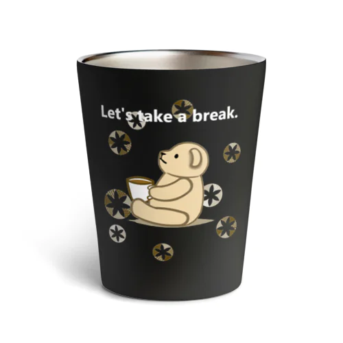 coffee break（ロゴが白） Thermo Tumbler