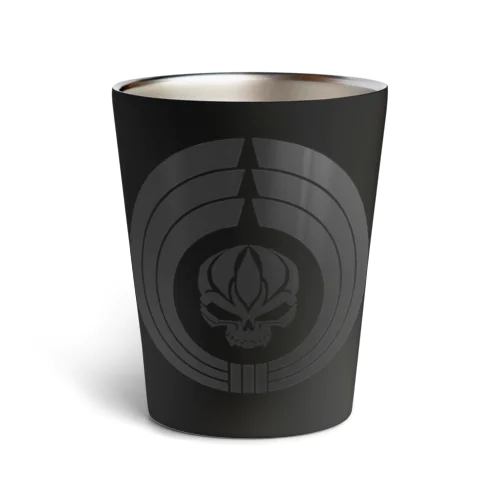 熨斗輪に髑髏 薄墨（オリジナル家紋シリーズ） Thermo Tumbler