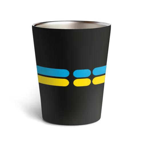 ブルー・イエロー　オーバルライン　ウクライナイメージ Thermo Tumbler