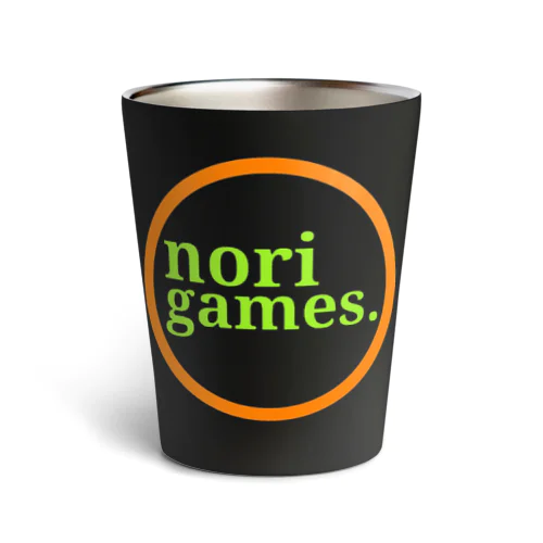 nori games. ロゴ オレンジグリーン サーモタンブラー