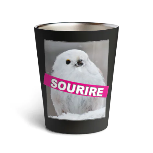 丸くて可愛いサロベツのシマエナガ Thermo Tumbler