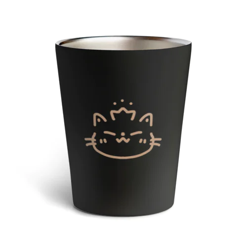 王冠茶猫　ロゴ サーモタンブラー