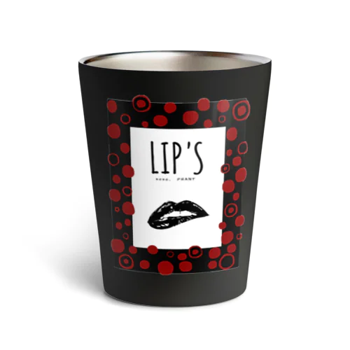 LIP'S/赤黒 Thermo Tumbler