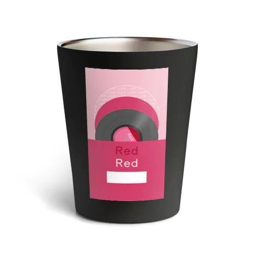 推し色★Red レコード Thermo Tumbler