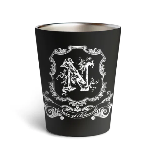 noir et blanche ブランドロゴ(ホワイト) Thermo Tumbler