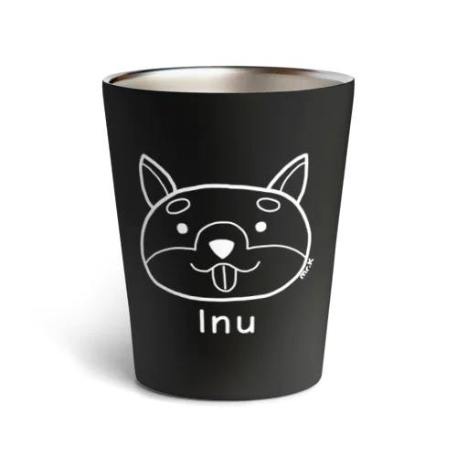 Inu (犬) 白デザイン サーモタンブラー