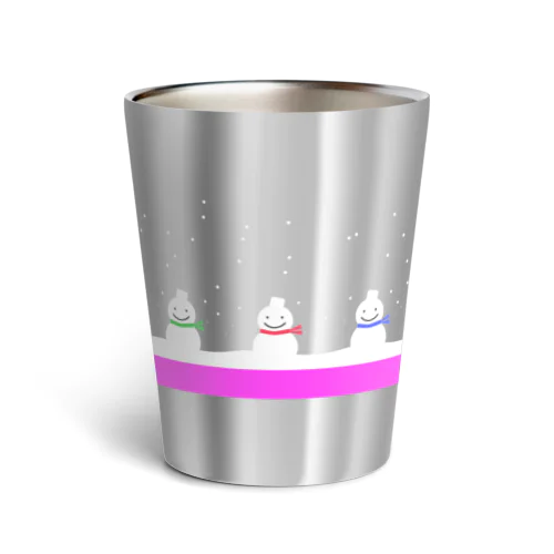 ゆきだるま　ピンク Thermo Tumbler