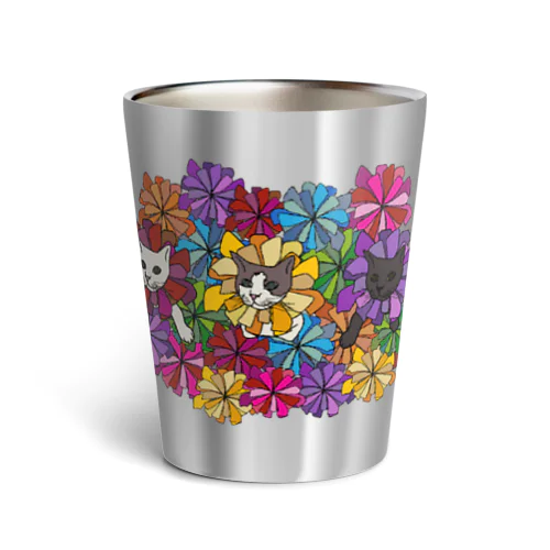 にゃんこ花畑。 Thermo Tumbler