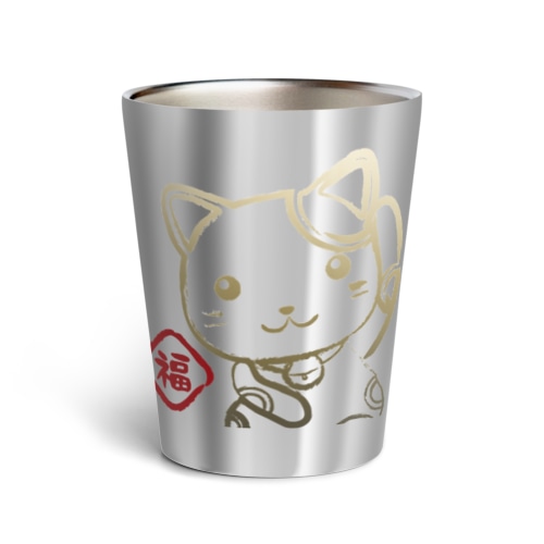 はぴニャンタンブラーシルバー Thermo Tumbler
