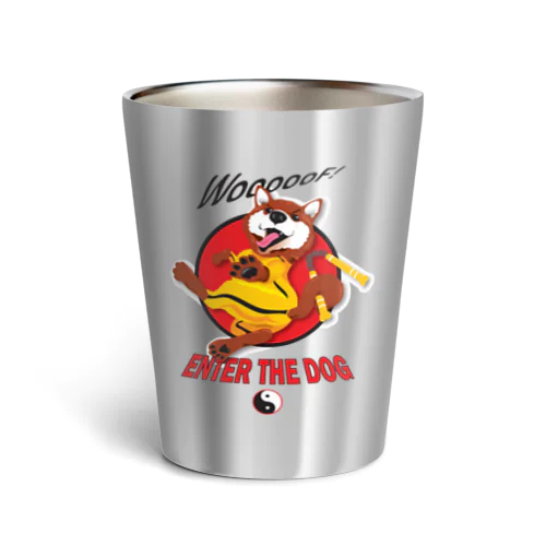 Enter the Dog- Dog Kung Fu! Thermo Tumbler