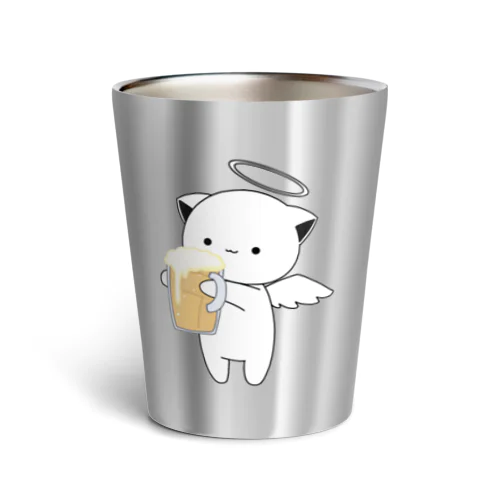 白猫天使こむぎちゃん（ビール） Thermo Tumbler