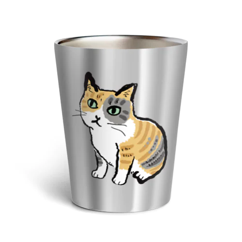 座り猫 Thermo Tumbler