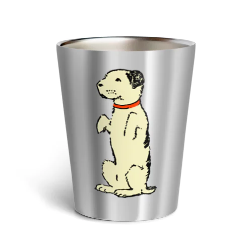 たちあがる犬・クリーム色 Thermo Tumbler