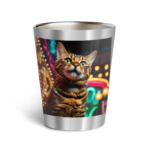 ベンガル#4【ネオンストリートcat】 Thermo Tumbler