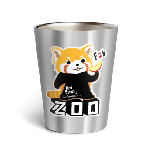 レッサーパンダ 0625 ZOOロゴ りんご大好き柄 Thermo Tumbler