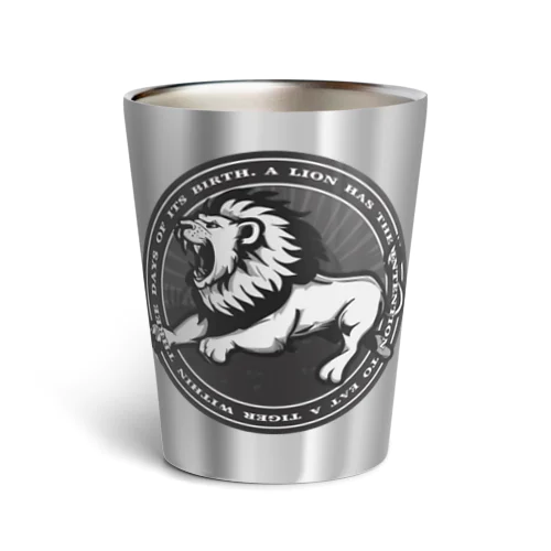 LION IN A CIRCLE Thermo Tumbler