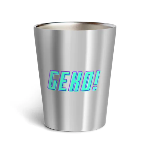 下戸同盟「GEKO！」ライトブルー Thermo Tumbler