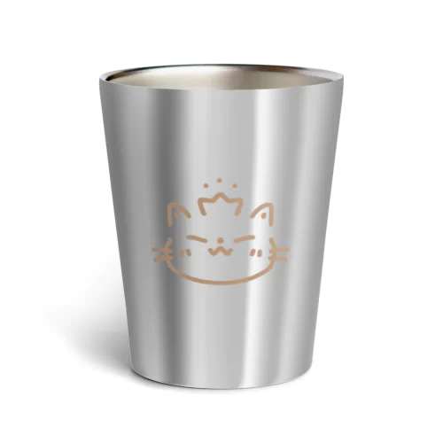 王冠茶猫　ロゴ サーモタンブラー
