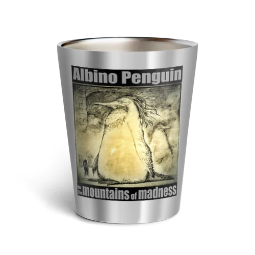 Albino Penguin in the Mountauns of Madness Thermo Tumbler