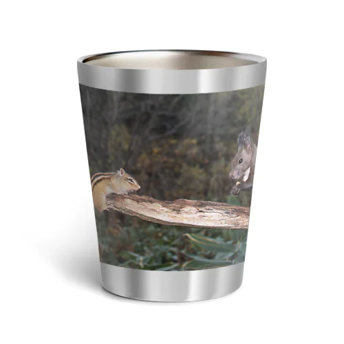 一歩一緒に◆サロベツでエゾリスとエゾシマリス Thermo Tumbler