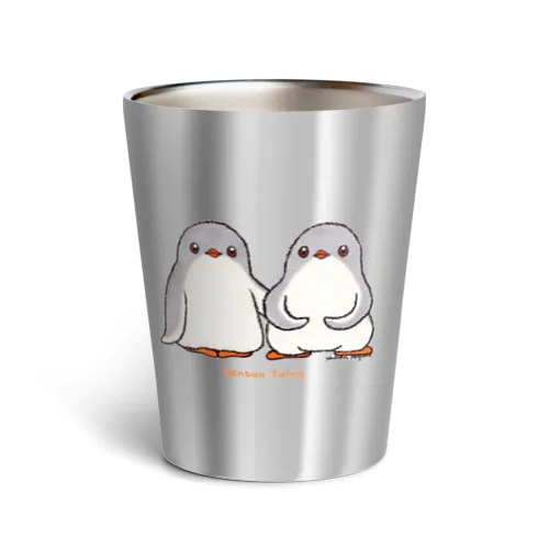 ふたごのジェンツーペンギン(ロゴあり) Thermo Tumbler