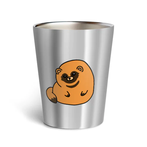 ぶりっ子もこもこエゾタヌキ Thermo Tumbler