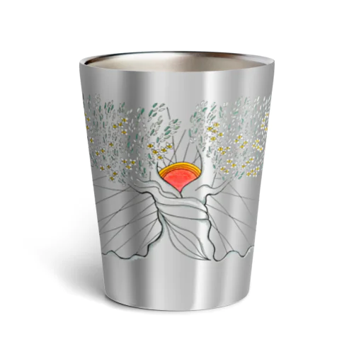 olive-花- Thermo Tumbler