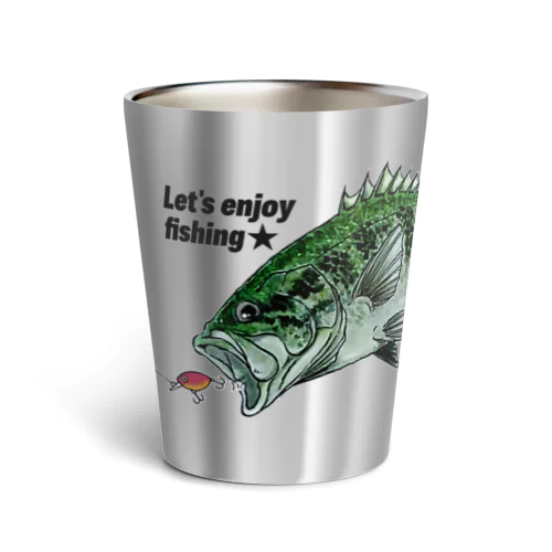 enjoy fishing-bass-ｂ Thermo Tumbler