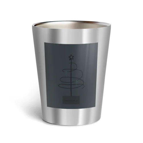 gray blue green Tree Thermo Tumbler