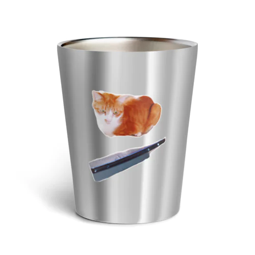 eスポーツ観戦中ねこ。 Thermo Tumbler