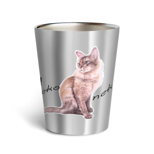 パステル💗ねこねこ　ライムくん Thermo Tumbler