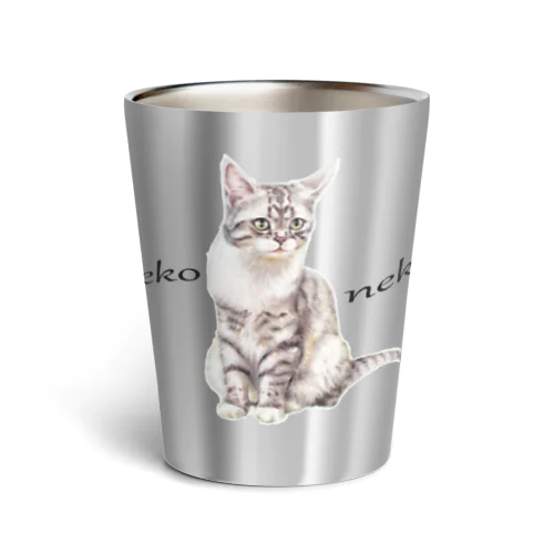 パステル💗ねこねこ　マーブルちゃん Thermo Tumbler