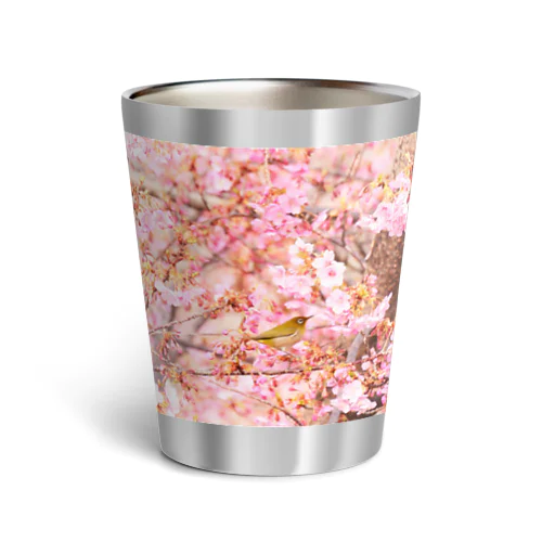 めじろとさくら（その１） Thermo Tumbler