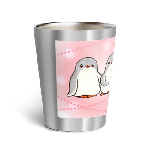 ふたごのジェンツーペンギン(キラキラロゴつき) Thermo Tumbler