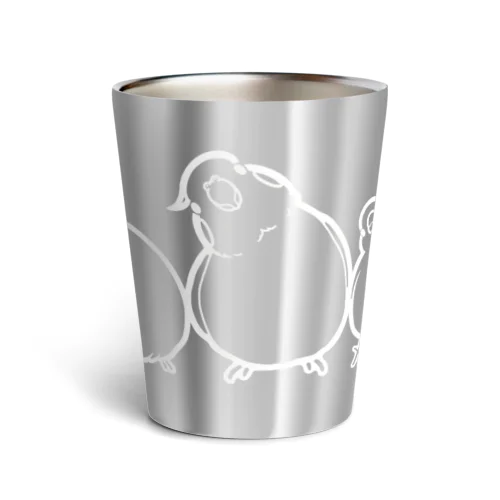 首かしげる鳥さんたち Thermo Tumbler