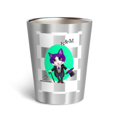 R&M 猫のロビン　green Thermo Tumbler