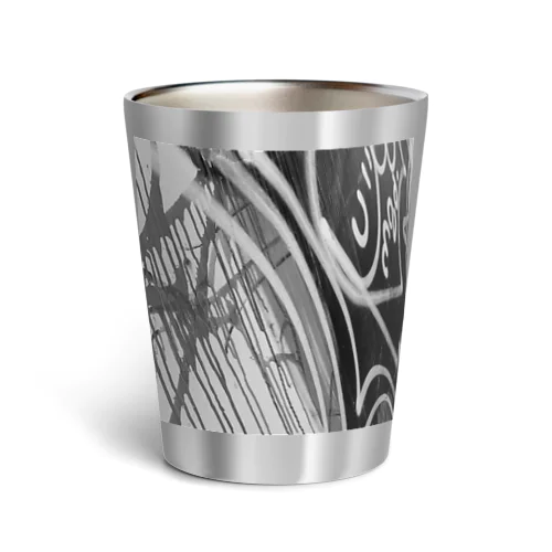 #Alley wearll graphic art(monochrome) Thermo Tumbler