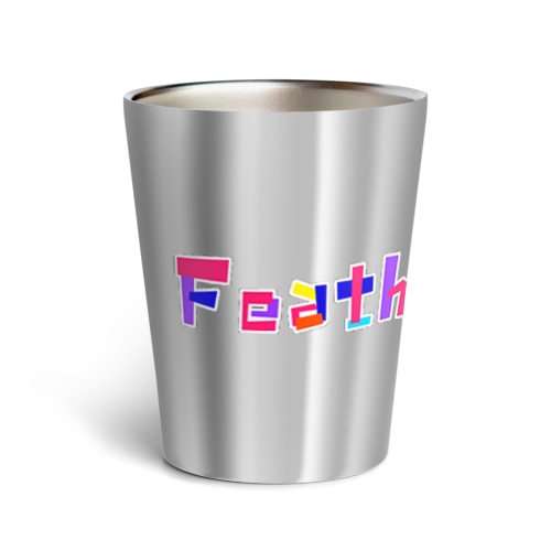 Feather stick　文字ロゴ　1段 Thermo Tumbler