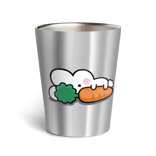 残業うさぎは「にんじん大好き」 Thermo Tumbler