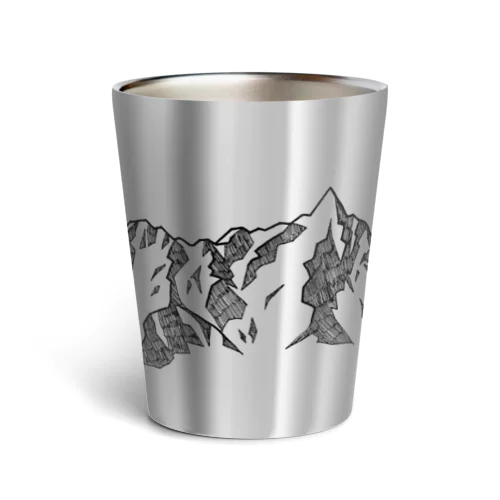 槍穂高連峰　黒ペン Thermo Tumbler