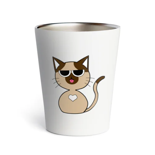 『猫から愛を猫へラブを』ポインテッド Thermo Tumbler