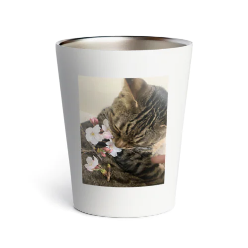 ねこと桜。 Thermo Tumbler