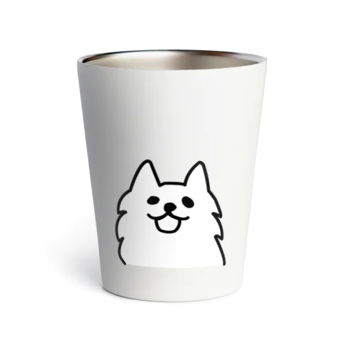 笑顔の白犬 Thermo Tumbler