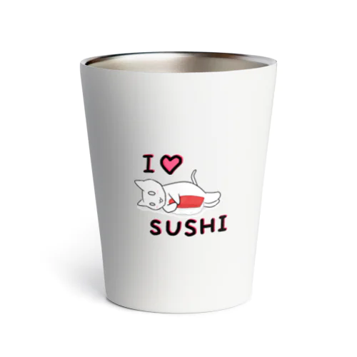 白猫ラブSUSHI Thermo Tumbler