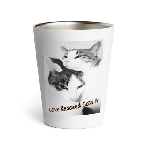 Love Rescued Cats Thermo Tumbler