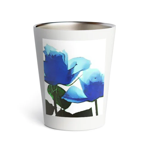 Blue Rose Thermo Tumbler