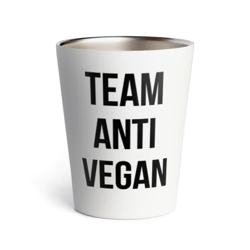 team anti vegan（黒文字） Thermo Tumbler