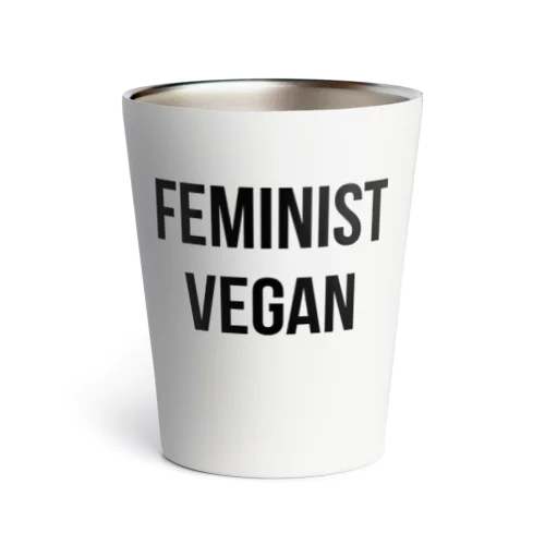 feminist_vegan（黒文字） Thermo Tumbler