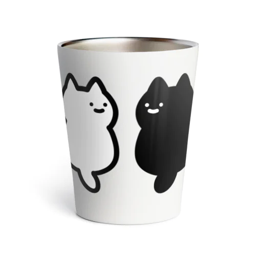 正面のわからないねこ Thermo Tumbler