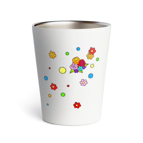 カラフル フラワー　花色 Thermo Tumbler